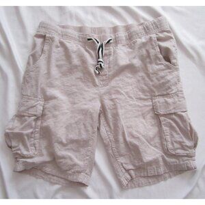 Men's Livergy Linen Cargo Waist Tie Shorts Sz 38 (MP378)